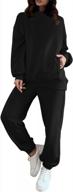 women's hooded tracksuit with long sleeve sweatshirt and jogger pant - 2 piece outfit by fixmatti logo