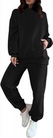 img 4 attached to Women'S Hooded Tracksuit With Long Sleeve Sweatshirt And Jogger Pant - 2 Piece Outfit By Fixmatti