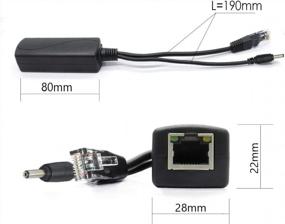 img 3 attached to 🔌 ANVISION 2-Pack 5V PoE Splitter: 48V to 5V 2.4A Adapter for IP Camera & More!