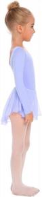 img 1 attached to Классические танцевальные платья с длинным рукавом Zaclotre для девочек, балетный купальник с юбкой