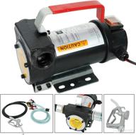 🏭 commercial fuel transfer extractor pump motor auto 12v dc electric diesel kerosene oil with hose & nozzle logo