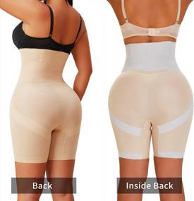 img 2 attached to High Waisted Tummy Control Seamless Body Shaper With Thigh Slimming Short Underwear For Women By MOVWIN