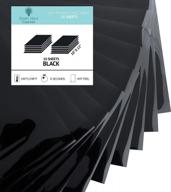 🌞 10-pack of black heat transfer vinyl htv sheets - iron on vinyl bundle for cricut & silhouette cameo - for heat press crafting logo