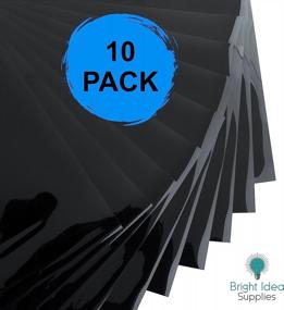 img 3 attached to 🌞 10-Pack of Black Heat Transfer Vinyl HTV Sheets - Iron On Vinyl Bundle for Cricut & Silhouette Cameo - For Heat Press Crafting