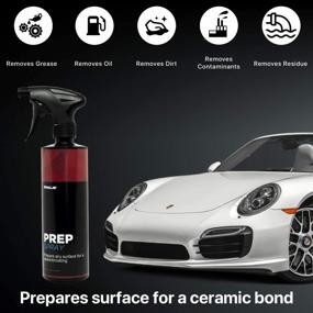 img 3 attached to PROJE' Premium Ceramic Coating Car Care Kit - SiO2 Waterless Wash, Prep Spray & Microfiber Towels!