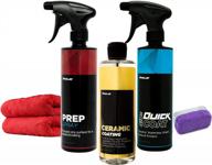 proje' premium ceramic coating car care kit - sio2 waterless wash, prep spray & microfiber towels! logo
