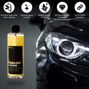 img 2 attached to PROJE' Premium Ceramic Coating Car Care Kit - SiO2 Waterless Wash, Prep Spray & Microfiber Towels!