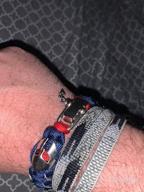 img 1 attached to High-Quality Kayder Hand Woven Paracord Bracelet: Embrace Retro Style with Adjustable D Shackle and Various Theme Accessories review by Tony Buckley