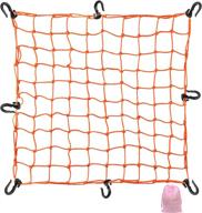 🏍️ kayphyeo motorbike bungee cargo net - heavy duty with 8 hooks | large capacity motorcycle cargo net for travel luggage rack | stretchable elastic bike load securing net | size: 23.6 x23.6in логотип