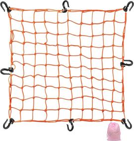 img 4 attached to 🏍️ Kayphyeo Motorbike Bungee Cargo Net - Heavy Duty with 8 Hooks | Large Capacity Motorcycle Cargo Net for Travel Luggage Rack | Stretchable Elastic Bike Load Securing Net | Size: 23.6 x23.6in