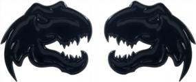img 2 attached to A Pair Dinosaur Emblem For RAM TRX 1500 2500 3500 Charger Challenger(Black)