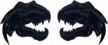 a pair dinosaur emblem for ram trx 1500 2500 3500 charger challenger(black) logo