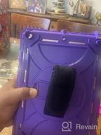 img 1 attached to Protective IPad Case With Rotating Stand, Hand Strap, And Pencil Holder - Hybrid Shockproof Cover For 9Th, 8Th, And 7Th Generation IPad 10.2-Inch (2021/2020/2019) In Purple review by Nick Gathings