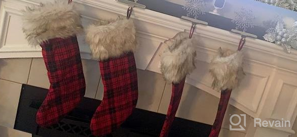 img 1 attached to Set Of 4 Vintage Metal Christmas Stocking Holders - Reindeer, Snowflake, Snowman, And Pine Tree Motifs - Sturdy Silver Standing Hook For Mantel, Fireplace, Counter, Or Window Decoration review by Jeff Remol