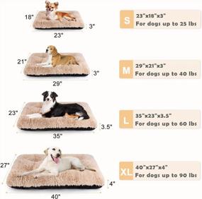 img 1 attached to Ultra Soft Calming Dog Crate Bed For A Comfortable And Anxiety-Free Rest: JOEJOY Dog Bed Crate Pad