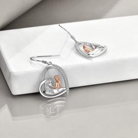 img 2 attached to Stunning Sterling Silver Animal Dangle Earrings - Perfect Gift For Women And Teens