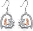 stunning sterling silver animal dangle earrings - perfect gift for women and teens logo