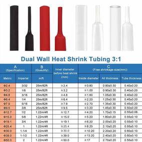 img 1 attached to Marine Grade Waterproof Red Heat Shrink Tubing - 82 Ft XHF 1/2 Inch (13Mm), 3:1 Ratio With Adhesive Lining For Insulation, Protection Against Moisture, Corrosion And Air Leakage For Wire And Cable
