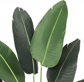 img 3 attached to 2 упаковки высотой 4 фута искусственные растения райская птица-искусственный тропический банановый лист растение и пальма путешественника в горшке шелк внутренний пол угловой декор