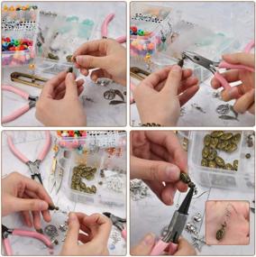 img 2 attached to 📿 1171 Piece Jewelry Making Kit with Beads, Charms, Findings, Pliers, and Beading Wire - Ideal for Necklace, Earring, Bracelet Creation and Repair | Jewelry Crafting Tools Set for Women, Girls, and Adults