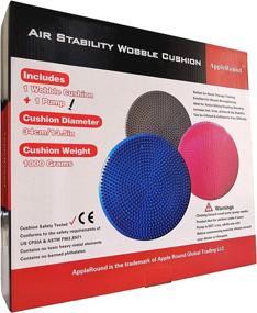 img 1 attached to Air Stability Wobble Cushion With Pump For Balance And Sensory Stimulation - 34Cm/13.5In Diameter, Ideal For Wiggle Seat And Sensory Therapy, By AppleRound