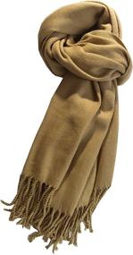 img 1 attached to 🧣 Warm and Stylish: JOSENI Solid Pashmina Blanket - Perfect Women's Winter Accessories, Scarves & Wraps