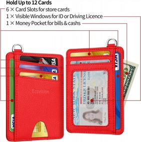 img 1 attached to RFID Blocking Front Pocket Wallet With Detachable D-Shackle For Minimalist Men And Women - EcoVision Slim Credit Card Holder