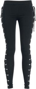 img 1 attached to Unleash Your Sensuality: Xxxiticat Women'S Black Satin Lace-Up Leggings For A Bold Fashion Statement