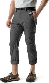 img 3 attached to Water-Resistant Men'S Hiking Pants With Stretch Cargo Design, Lightweight And UPF 50+ For Outdoor Adventures