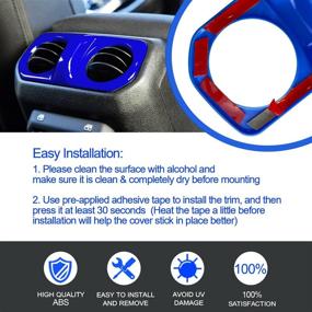 img 1 attached to 🚙 Jeep Wrangler JL JT 2018-2021 Interior Decoration Trim Kit - 21-Piece Set for 2&amp;4-Door Vehicles: Dashboard Panel Trim, Steering Wheel Trim, Roof Speaker Frame&amp;Reading Light Trim (Blue)