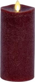 img 4 attached to Luminara Flameless LED Candle Pillar - Real Wax, Unscented, Remote Ready & Timer (3 X 6.5") - Chalky Raisin Finish