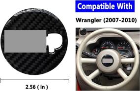 img 2 attached to 🚗 ShuDay Carbon Fiber Steering Wheel Emblem Stickers: Enhance Your Jeep Wrangler 2007-2010 Interior with Style!