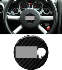 img 4 attached to 🚗 ShuDay Carbon Fiber Steering Wheel Emblem Stickers: Enhance Your Jeep Wrangler 2007-2010 Interior with Style!