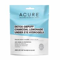 acure detox-depuff charcoal lemonade under eye hydrogels - 100% vegan, ideal for oily to normal & acne prone 🥒 skin. charcoal, lemon & cucumber formula detoxifies & de-puffs under eye area. includes 2 single use hydrogel patches, 1 count logo