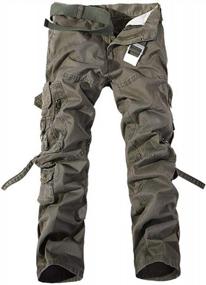 img 4 attached to 👖 Прямые мужские брюки AKARMY в стиле моды хип-хоп, рок, панк и готик техно: многофункциональный стиль для спорта, походов и повседневной непринужденной носки.