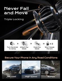 img 3 attached to 📱 Hands-Free Car Vent Phone Mount Holder for iPhone 13 Pro Max and More - LISEN Universal Holder