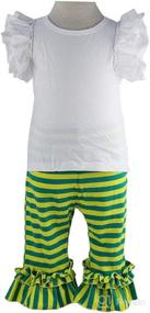 img 1 attached to Wennikids Toddler Cotton Cropped 5X Large Apparel & Accessories Baby Girls ... Clothing