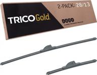 upgrade your car's visibility with trico gold® wiper blades - pack of 2 28 & 13 inches (18-2813), easy diy install logo