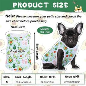 img 4 attached to 🐶 Adorable Puppy Shirts: 10 Piece Set of Breathable Cartoon Print Clothes for Small Dogs and Cats