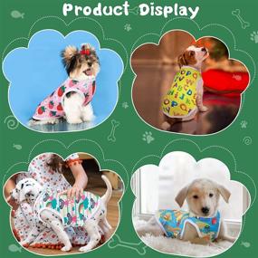 img 1 attached to 🐶 Adorable Puppy Shirts: 10 Piece Set of Breathable Cartoon Print Clothes for Small Dogs and Cats