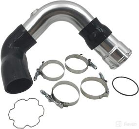 img 4 attached to 🔧 Silver 3.5-Inch Cold Side Intercooler Pipe & Boot Upgrade Kit for Ford 6.7L Powerstroke Diesel 6.7 F-250 F-350 F-450 2011-2016