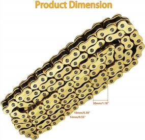 img 3 attached to Gold 525-120 O-Ring Drive Chain Replacement For Suzuki Honda Kawasaki ATV Motorcycle With 525 Pitch And 120 Links - WFLNHB