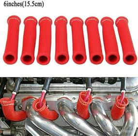 img 2 attached to 8pcs LS1/LS2 Spark Plug Wire Boots 🔥 Protector Sleeve Heat Shield Cover (Red) - 2500°