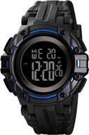 тактические и прочные: мужские водонепроницаемые цифровые спортивные часы с секундомером и будильником логотип