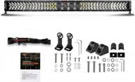 44000lm 360w 5d pro lens led light bar by auxbeam - off road driving light with spot flood combo fog light & 10ft wiring harness kit - professional grade p8 led outdoor lighting source logo