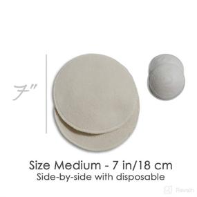 img 2 attached to 🐑 Organic Merino Wool Nursing Pads - Original Style, Medium Size, 7 inch Diameter: A Gentle and Soft Solution