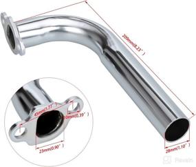 img 1 attached to 🚀 Performance Upgrade: YOXUFA Exhaust Header Pipe Muffler Kit for Predator 212cc, GX160, GX200, Coleman KT196, Baja Warrior MB200, Hammerhead 80T Mini Bike, Go Kart & More!