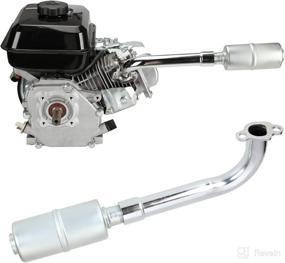 img 3 attached to 🚀 Performance Upgrade: YOXUFA Exhaust Header Pipe Muffler Kit for Predator 212cc, GX160, GX200, Coleman KT196, Baja Warrior MB200, Hammerhead 80T Mini Bike, Go Kart & More!