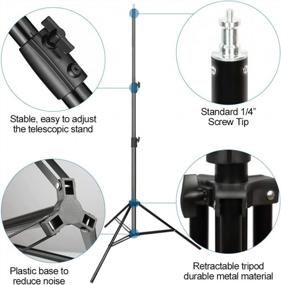 img 3 attached to 9,19-футовая подставка для штатива из алюминиевого сплава для студийного освещения и фотооборудования - идеально подходит для видеосвета, софтбоксов, отражателей и зонтов