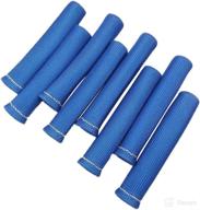 🔥 1200° heat shield protector sleeve for sbc bbc spark plug wire boots - labwork blue логотип